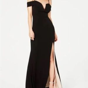 City Studio Black Strapless Gown